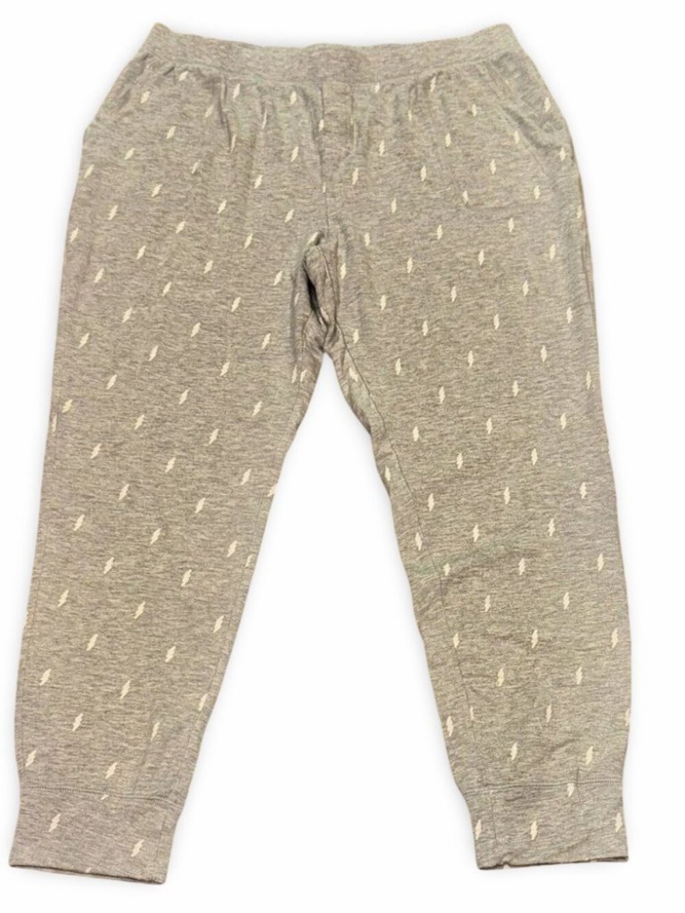 GAP‎ Soft Cozy Gray Lightning Pajama Jogger Pants Drawstring, M